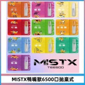 MISTX TE鴨嘴獸6500 Puffs抛棄式一次性抛棄式電子煙