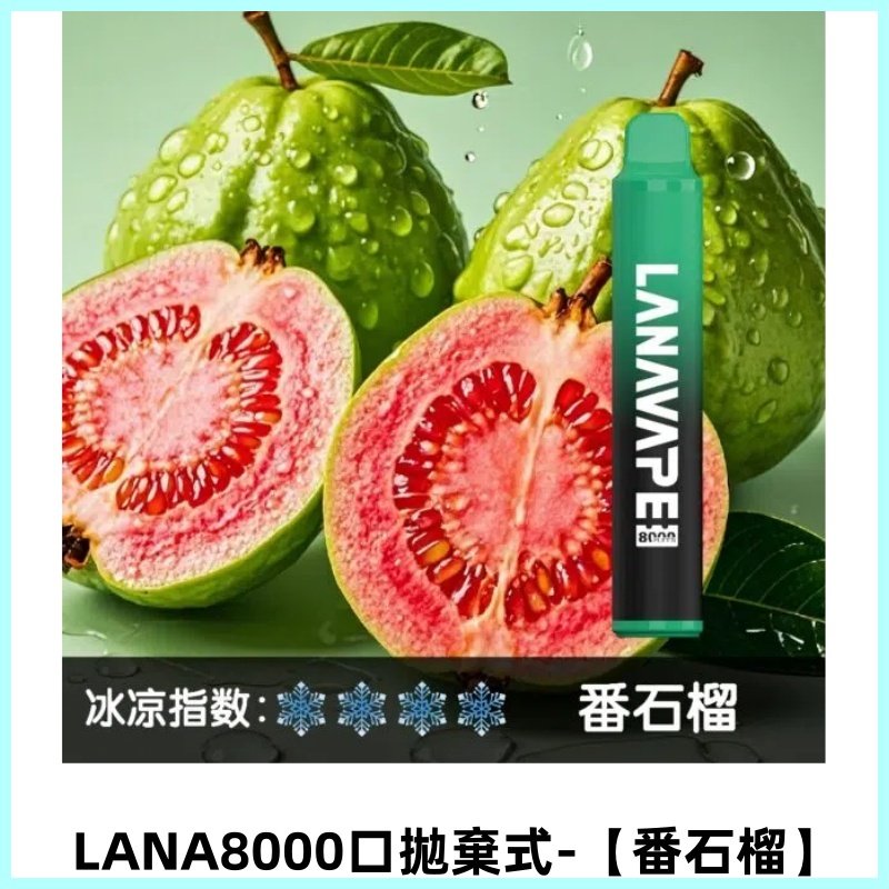 LANA ZOLT8000口拋棄式可充電一次性電子煙【番石榴】